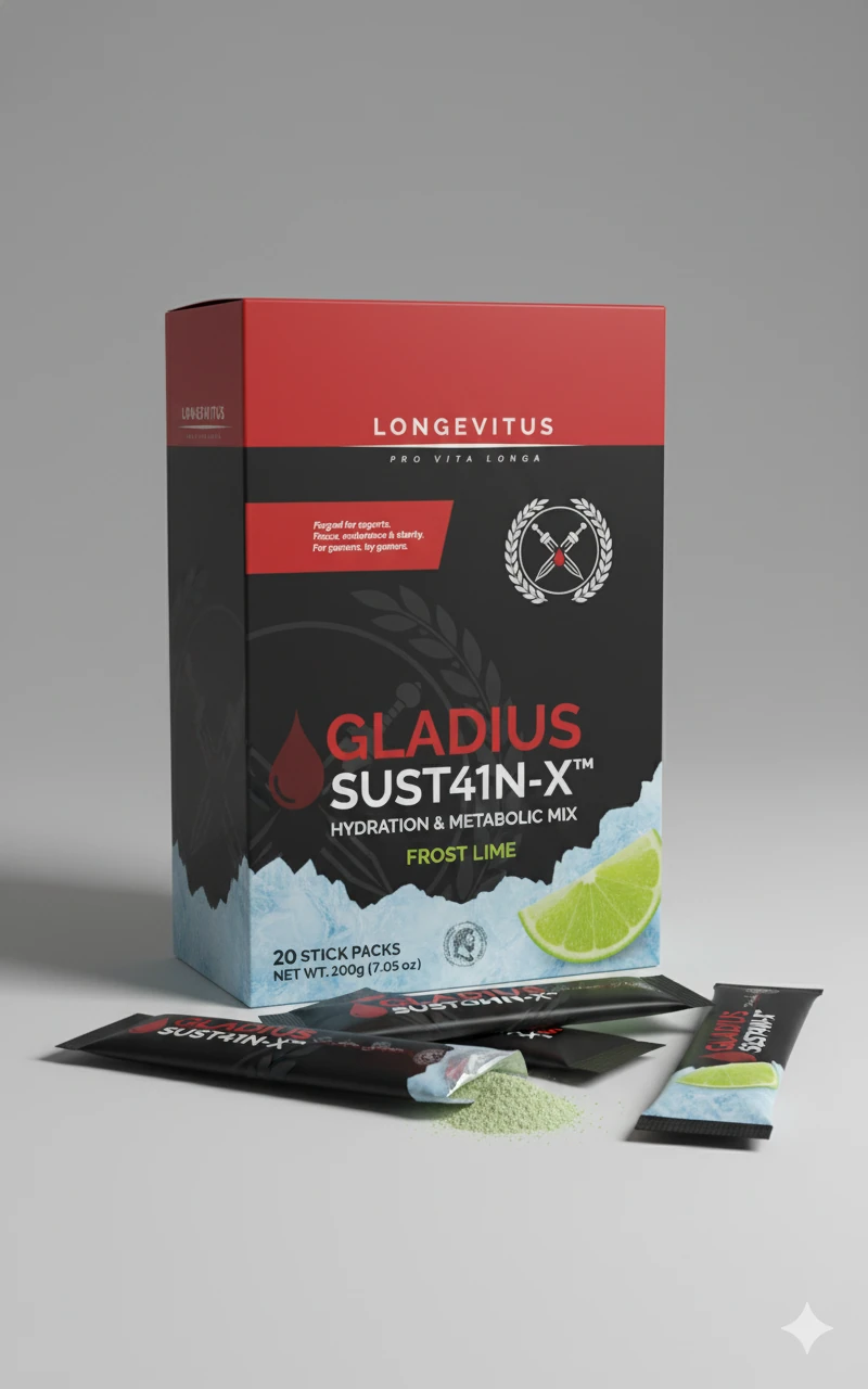 Front-pack GLADIUS SUST41N-X drink-stick box concept with lime artwork