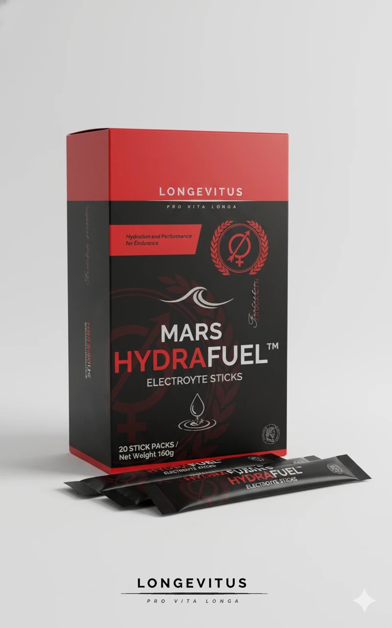 Front-pack Mars HydraFuel concept with a box and individual drink sticks