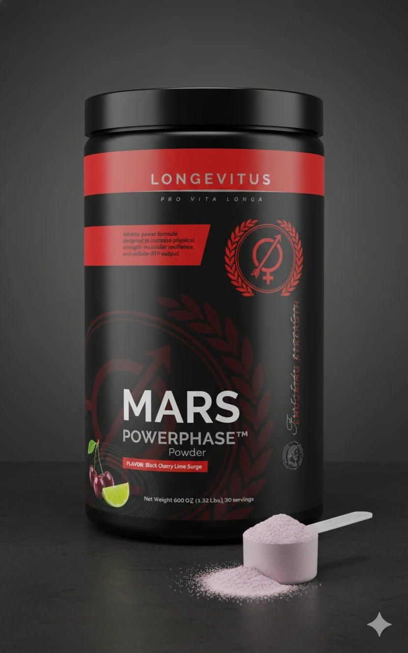 Front-pack Mars PowerPhase drink-powder tub concept with a scoop