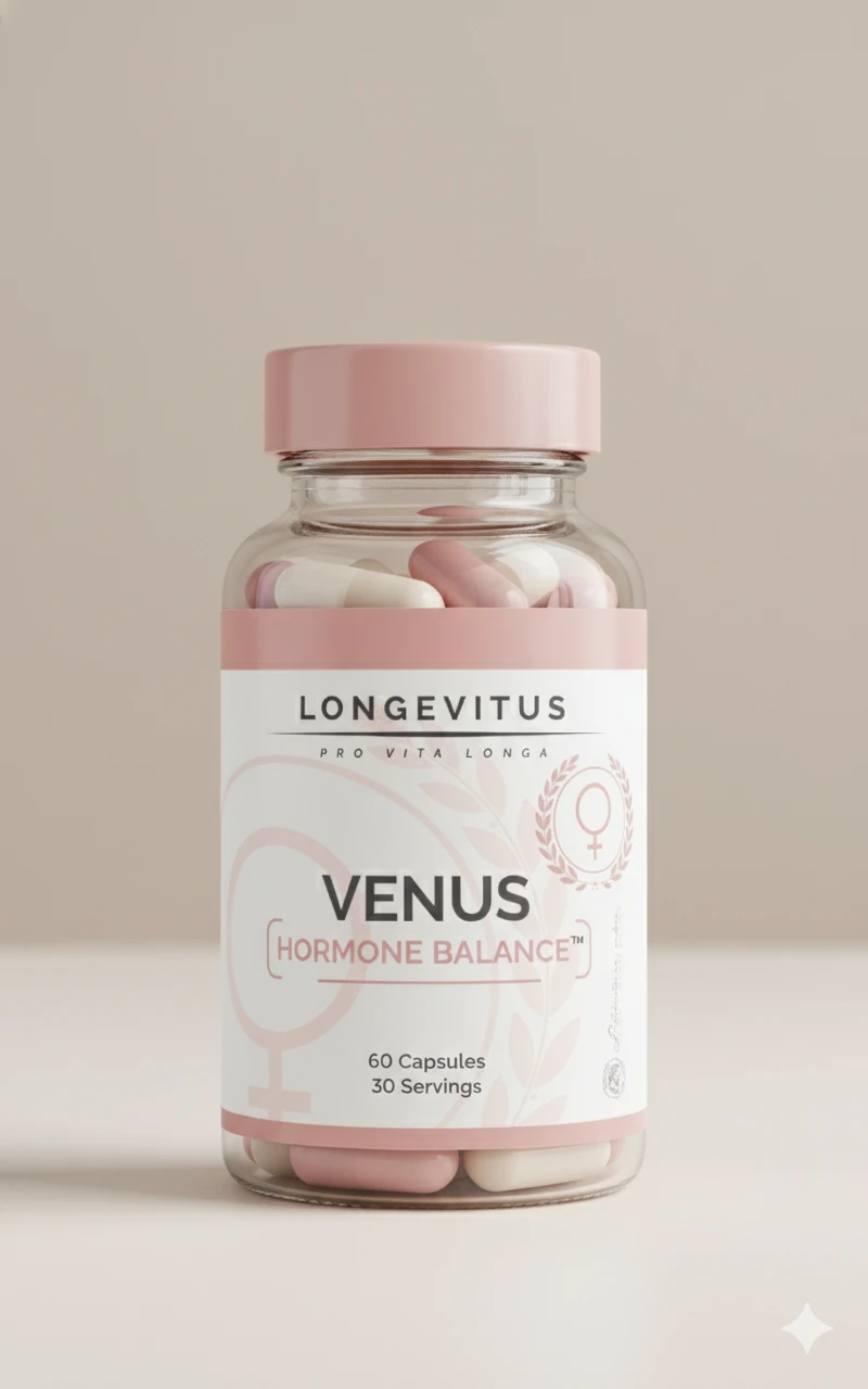 Front-pack Venus Hormone Balance capsule bottle concept